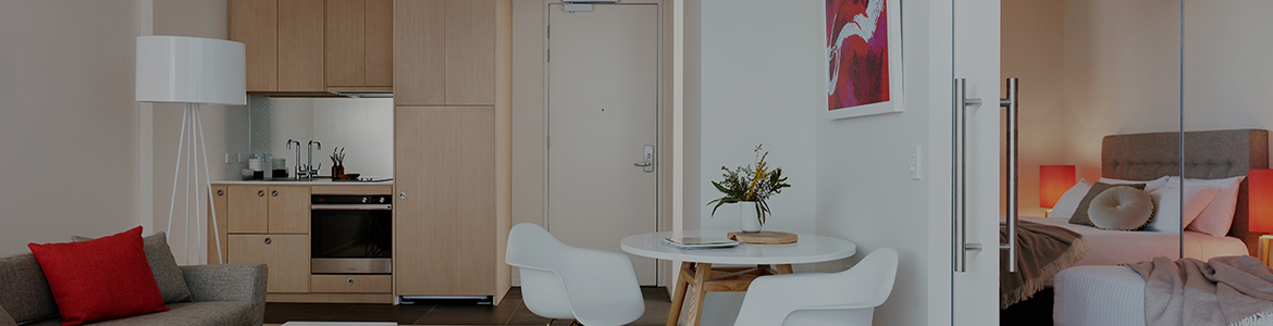 Suite with couch, table and chairs
